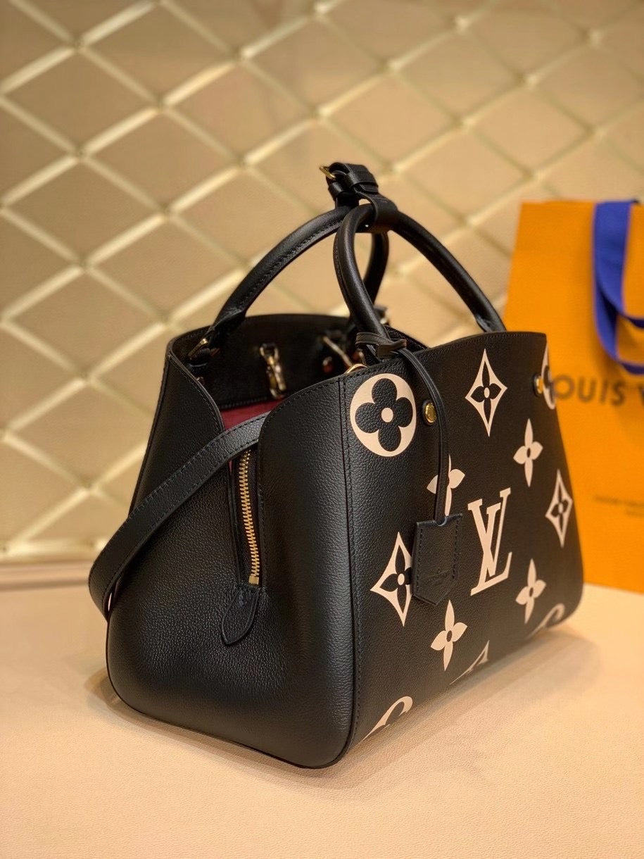 Top Quality Montaigne MM Monogram Empreinte Black/Beige For Women,  Shoulder And Crossbody Bags 13in/33cm Top Quality M41048