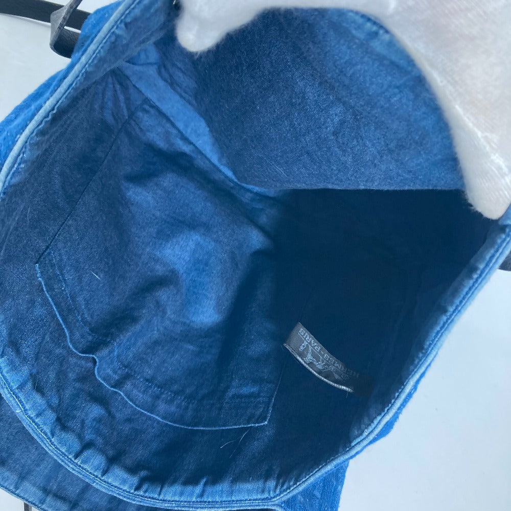 HERMES Tote Bag Canvas, Leather blue Amedaba Cava de Bosch Women  d