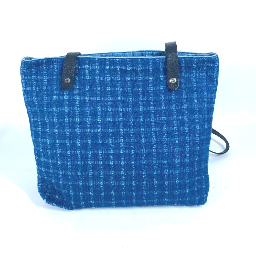 HERMES Tote Bag Canvas, Leather blue Amedaba Cava de Bosch Women  d