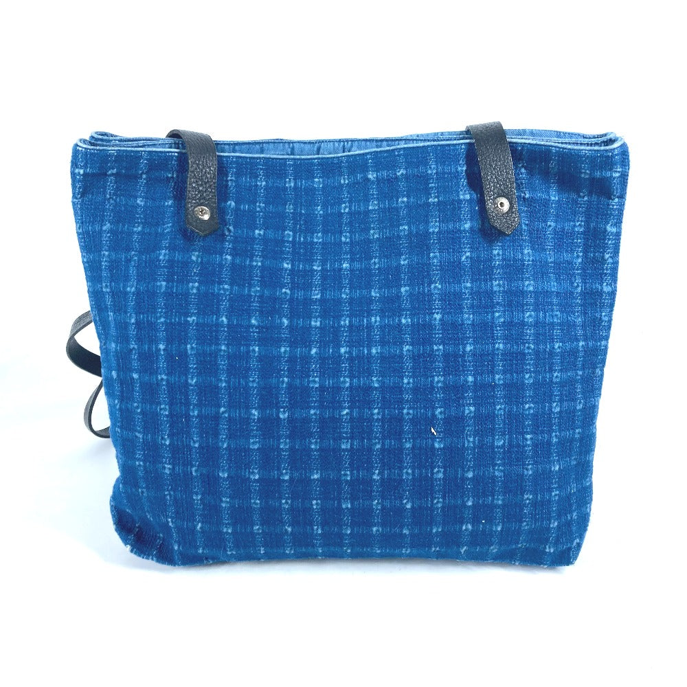HERMES Tote Bag Canvas, Leather blue Amedaba Cava de Bosch Women  d