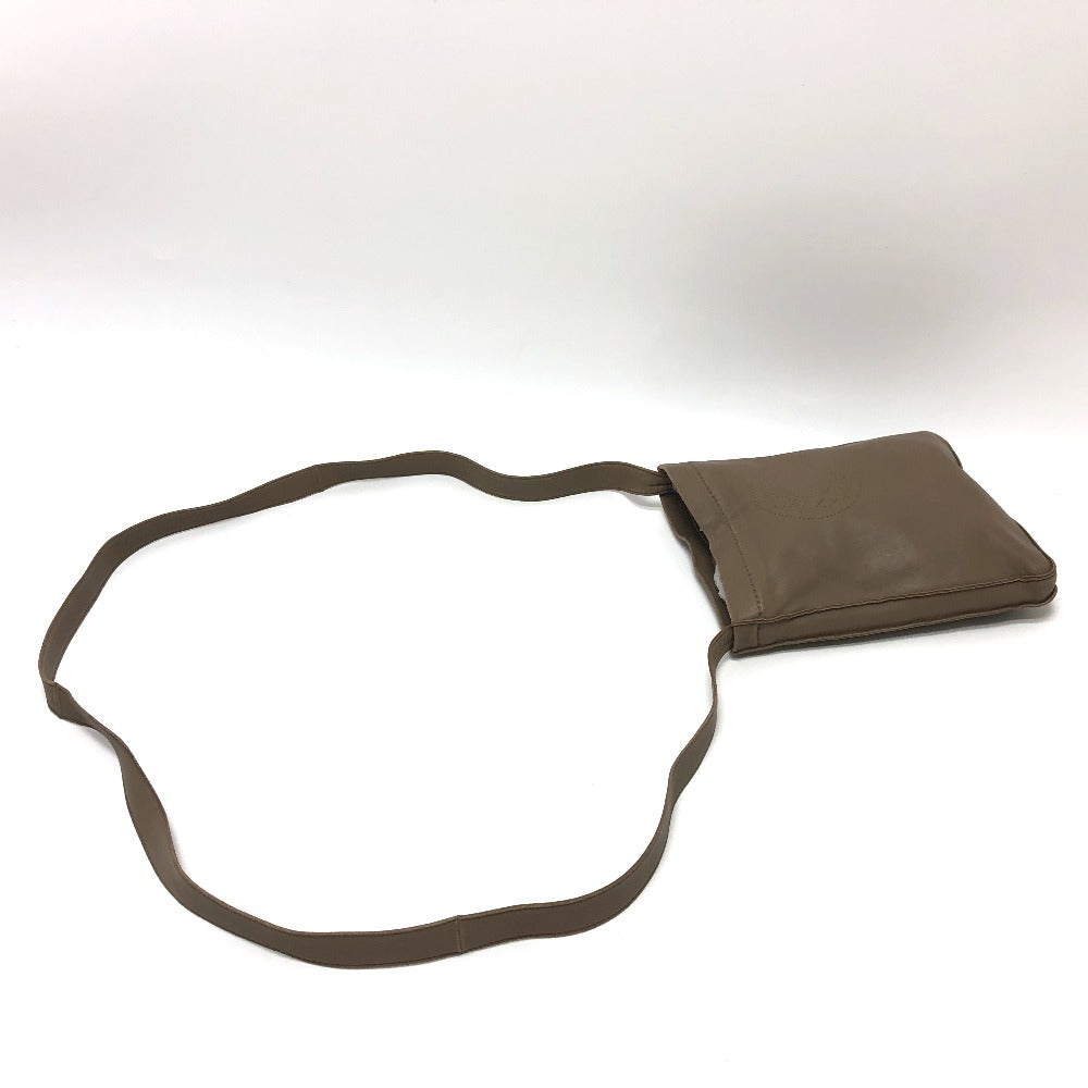 HERMES Shoulder Bag leather Brown Crude cell Women  d