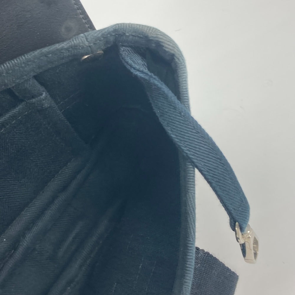 HERMES Tote Bag Canvas, Leather black handbag bag Valparaiso PM Long Women  d