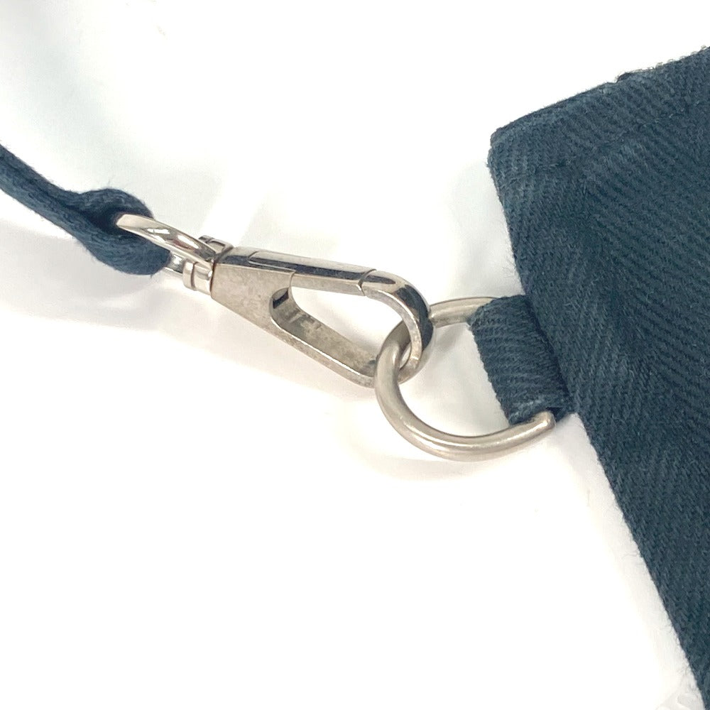 HERMES Tote Bag Canvas, Leather black handbag bag Valparaiso PM Long Women  d