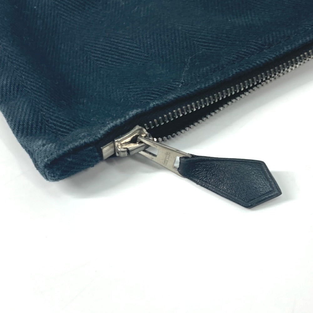 HERMES Tote Bag Canvas, Leather black handbag bag Valparaiso PM Long Women  d