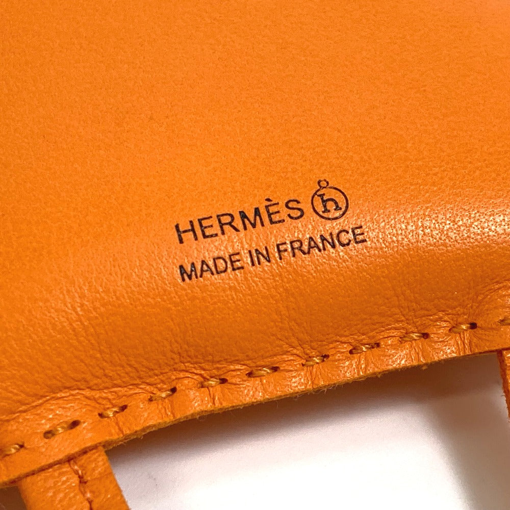 HERMES Bag charm Leather, Buffalo Horn Orange petit ash owl unisex(Unisex)  d
