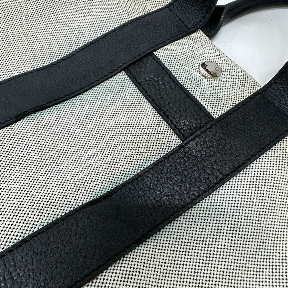 HERMES Tote Bag Toile H, Leather gray Sac Arne PM Women  d