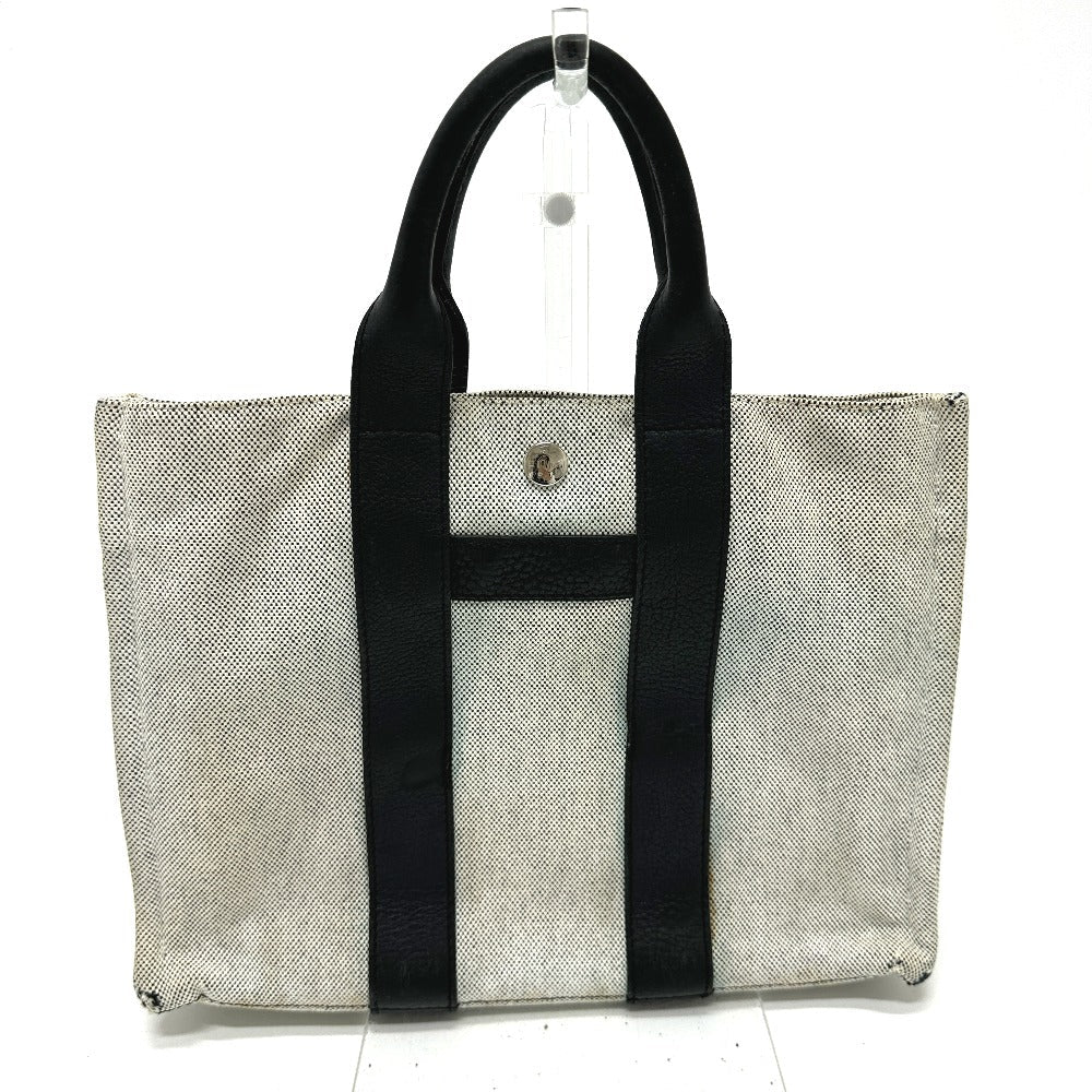 HERMES Tote Bag Toile H, Leather gray Sac Arne PM Women  d