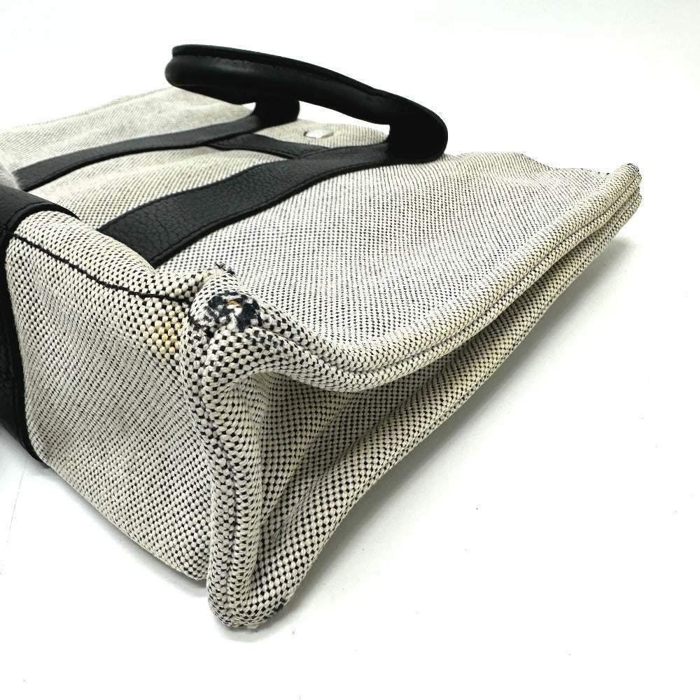 HERMES Tote Bag Toile H, Leather gray Sac Arne PM Women  d