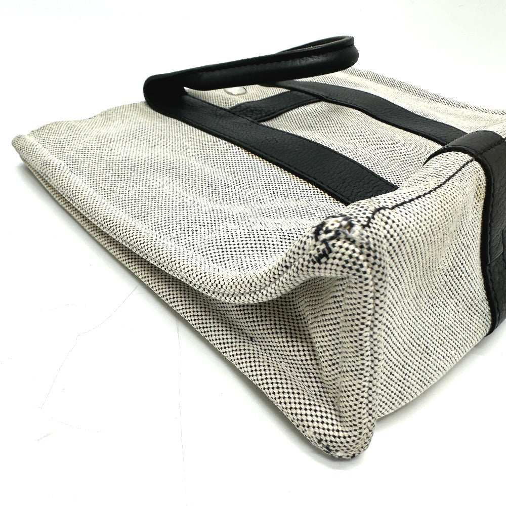 HERMES Tote Bag Toile H, Leather gray Sac Arne PM Women  d