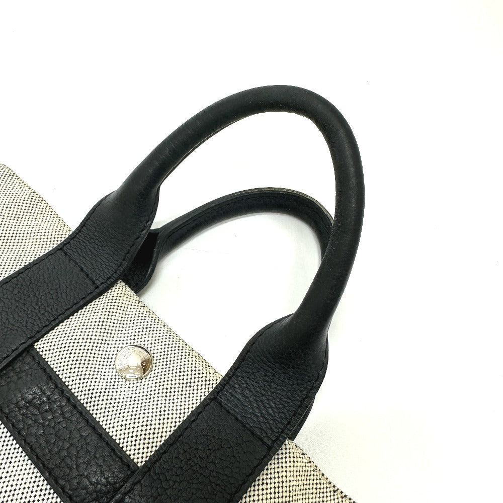 HERMES Tote Bag Toile H, Leather gray Sac Arne PM Women  d
