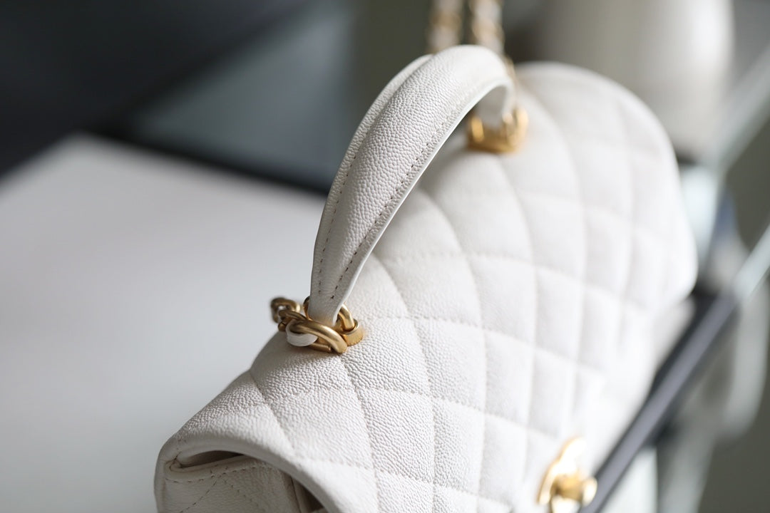 CHLMini Top Qualityapbag With Top Handle White For Women 7.8in/20cm