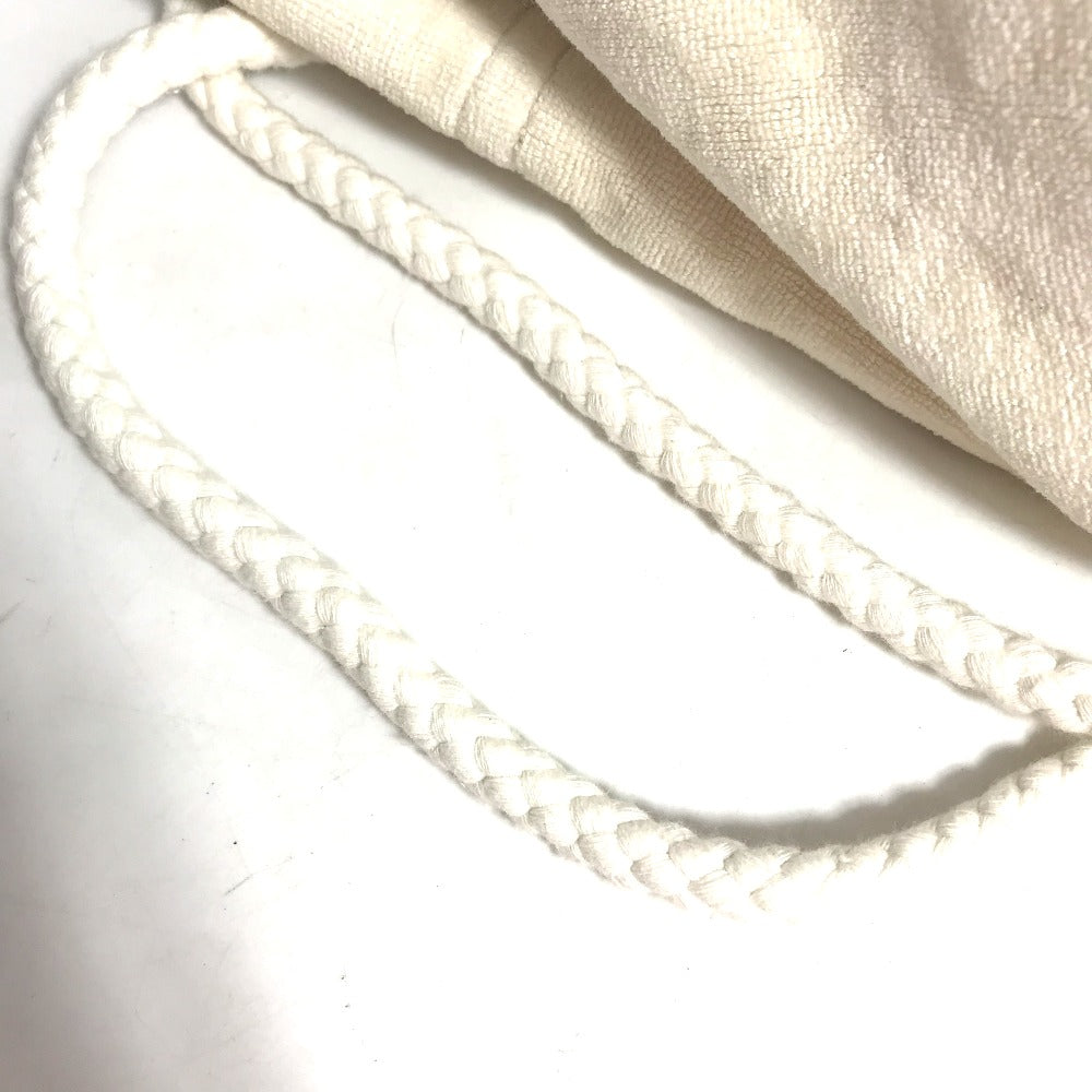 HERMES Shoulder Bag cotton white Marine Pattern purse Women  d