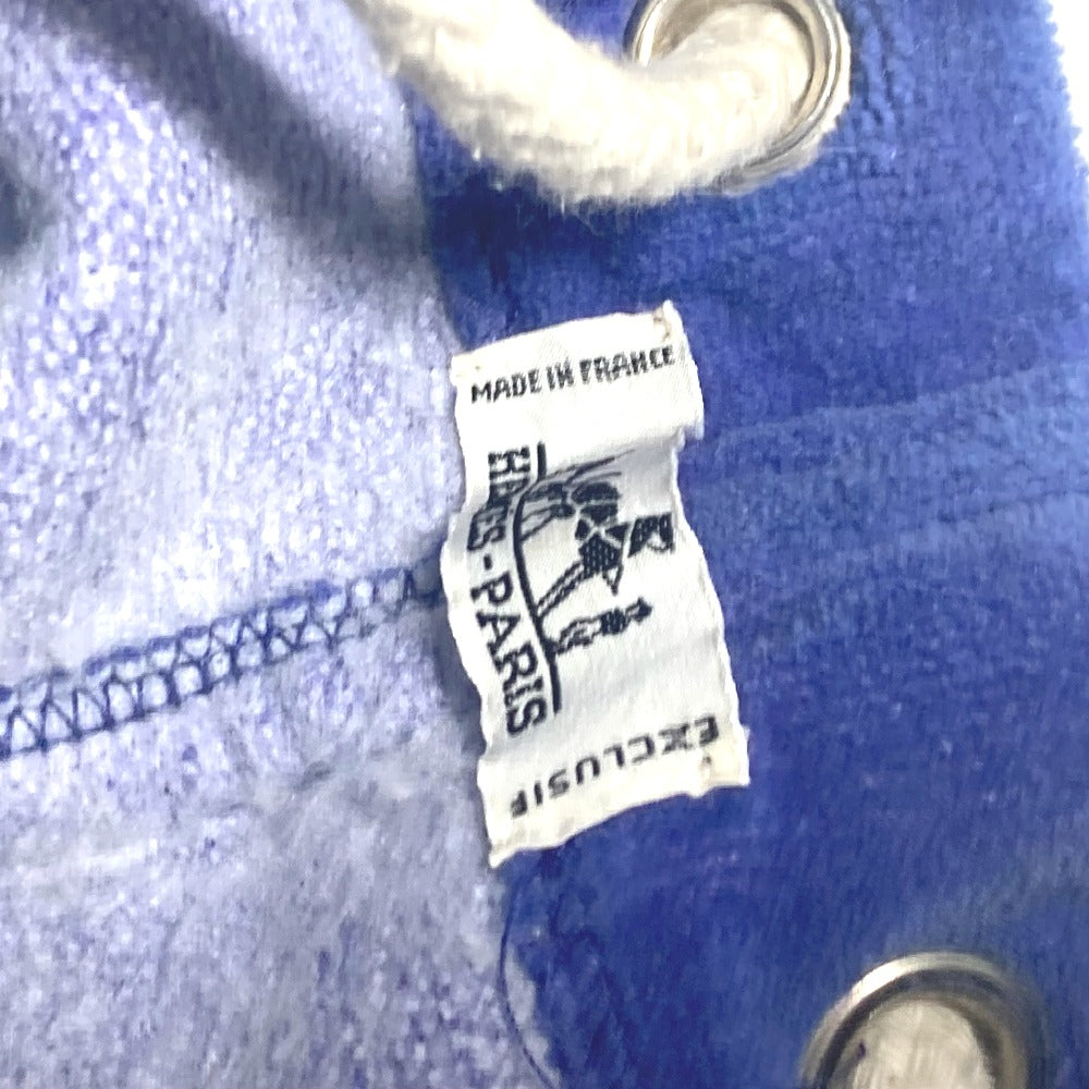 HERMES Shoulder Bag cotton Blue type Marine Pattern Drawstring bag Women  d