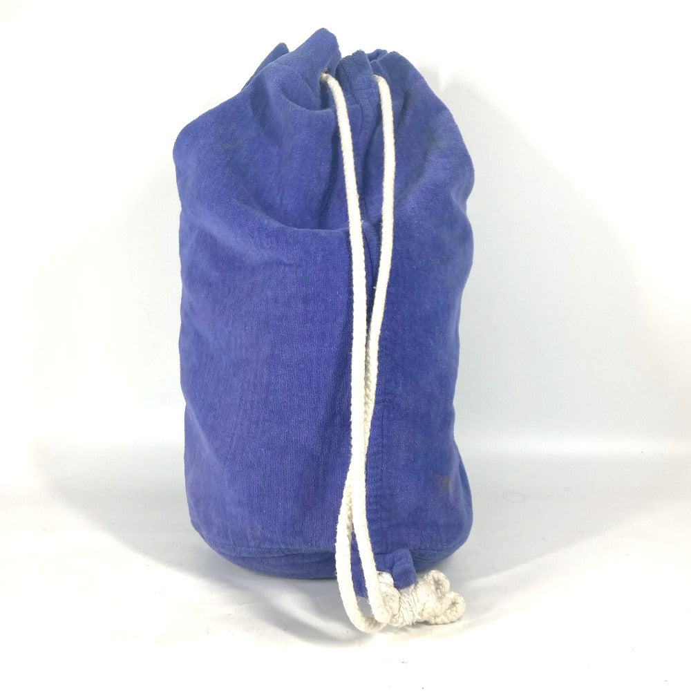 HERMES Shoulder Bag cotton Blue type Marine Pattern Drawstring bag Women  d