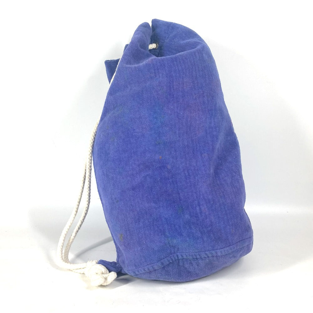 HERMES Shoulder Bag cotton Blue type Marine Pattern Drawstring bag Women  d