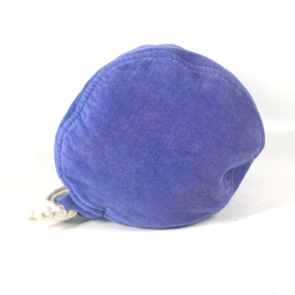 HERMES Shoulder Bag cotton Blue type Marine Pattern Drawstring bag Women  d