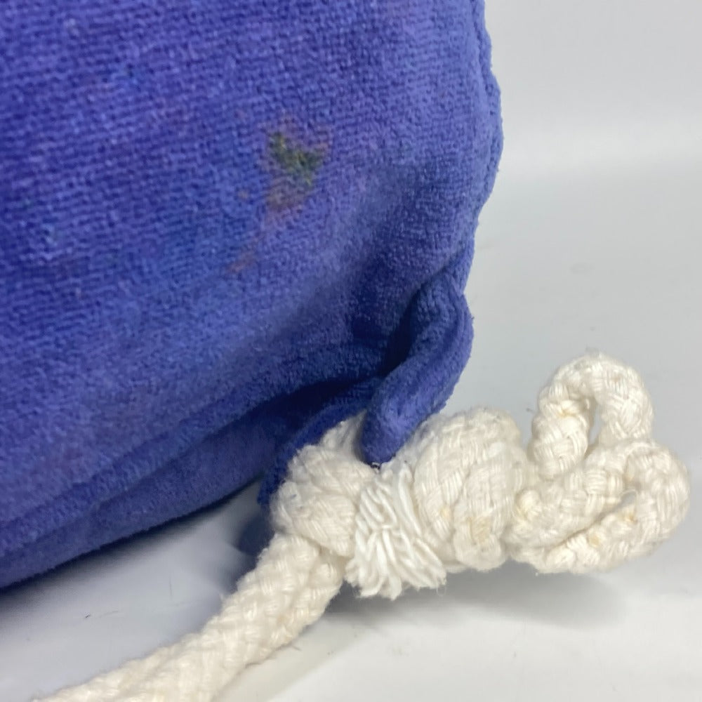 HERMES Shoulder Bag cotton Blue type Marine Pattern Drawstring bag Women  d