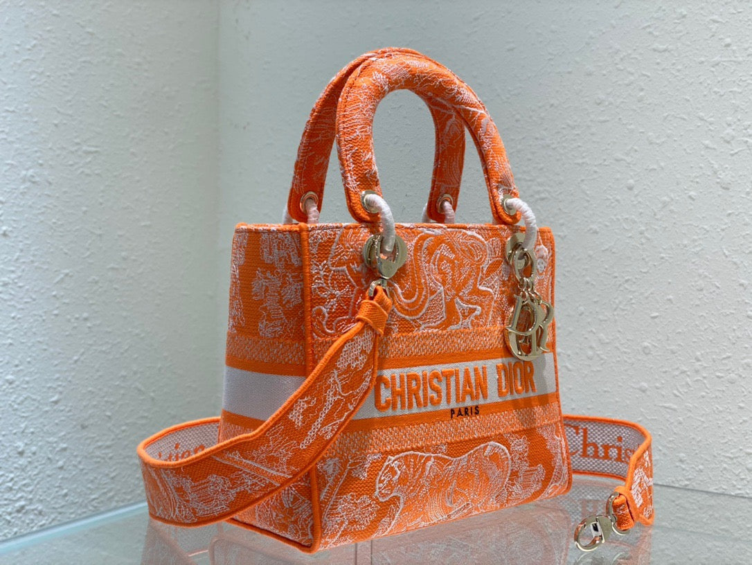 Top Quality MeTop Qualityum Lady D-Lite Bag Orange, For Women, Womens Handbags 24cm/9.5in CD M0565OROC_M057