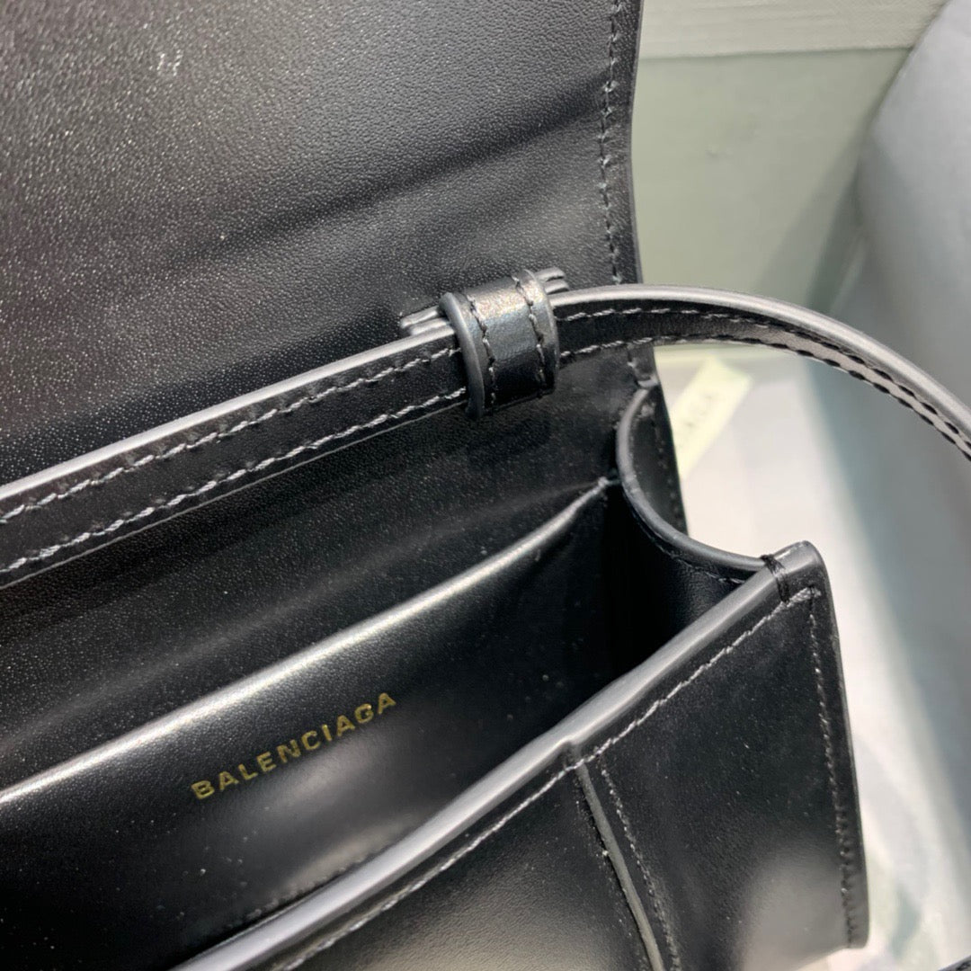 Top Quality Hourglass Mini Handbag In Black, For Women,  Bags 4.7in/12cm
