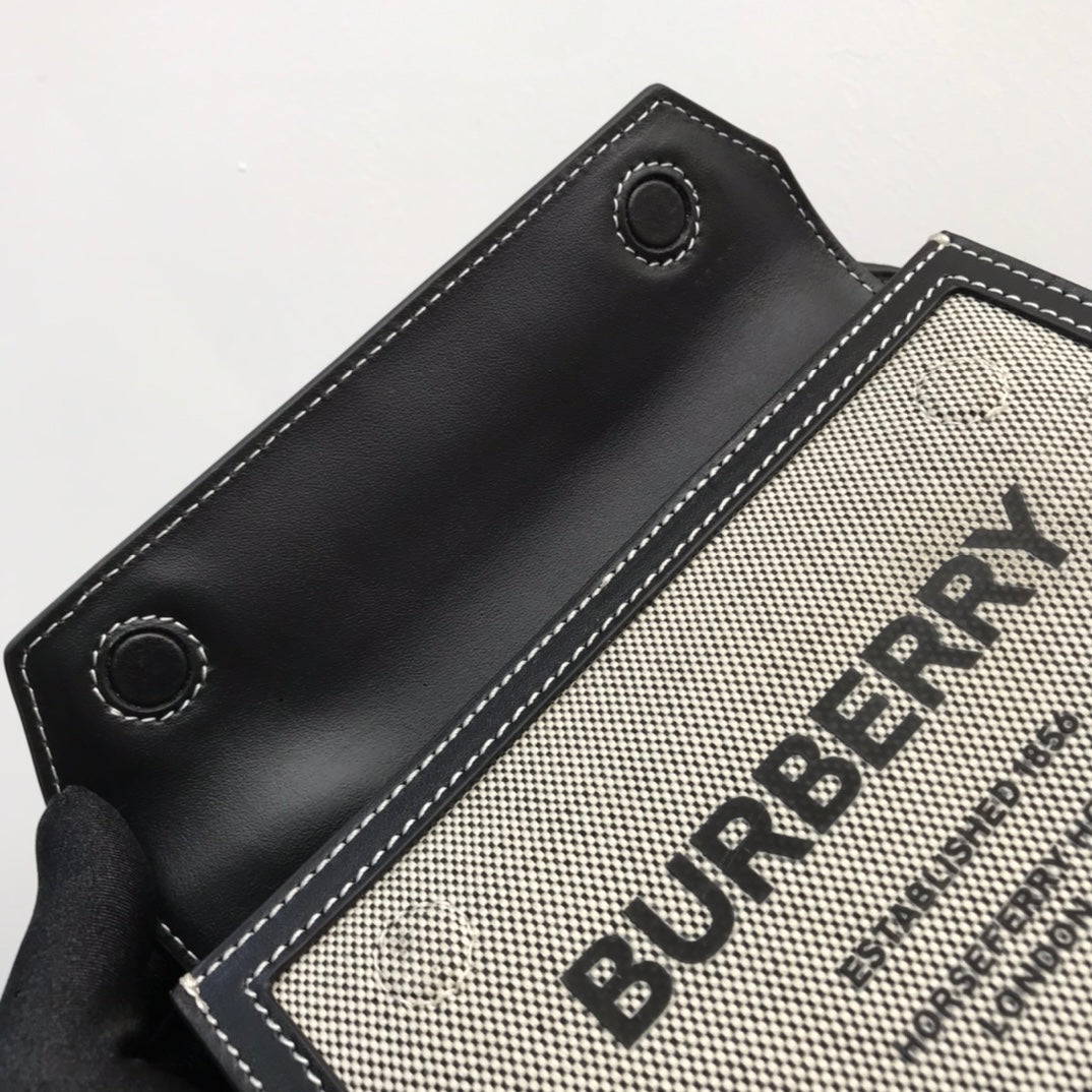 Top Quality Mini Horseferry Print Title Bag With Pocket Detail Black For Women, Bags 7.5in/19cm 80428521