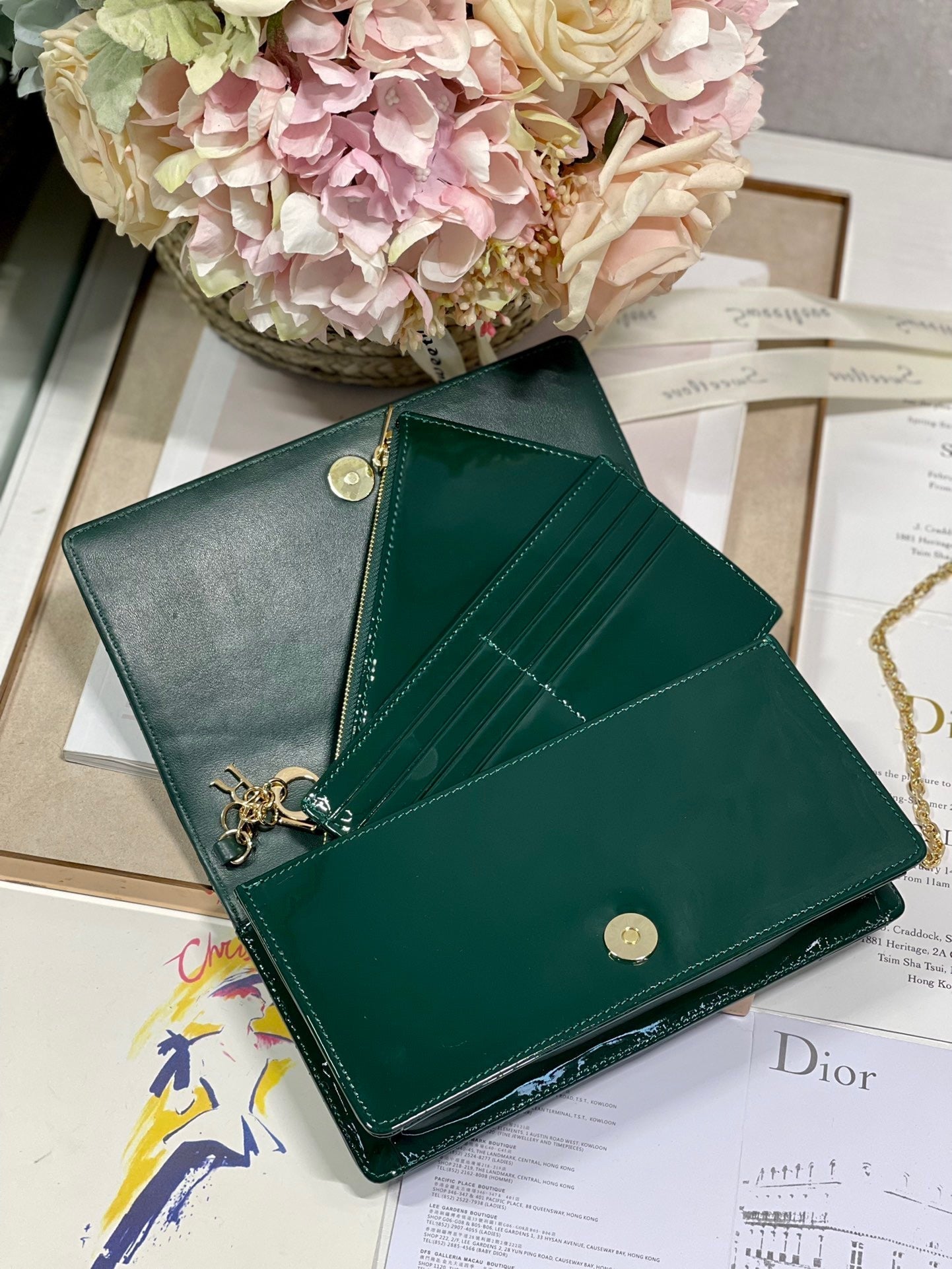 Top Quality Lady Pouch Green, For Women, Womens Handbags 8.5in/21.5cm CD