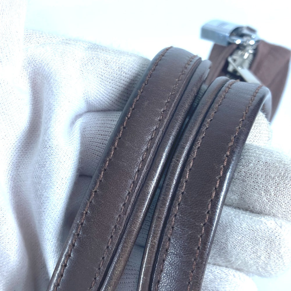 HERMES Business bag Nylon Brown Shoulder Acapulco Odinatur mens  d