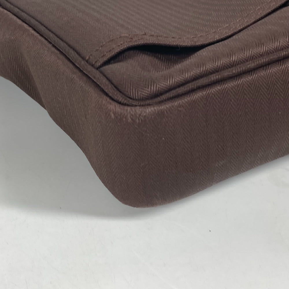 HERMES Business bag Nylon Brown Shoulder Acapulco Odinatur mens  d