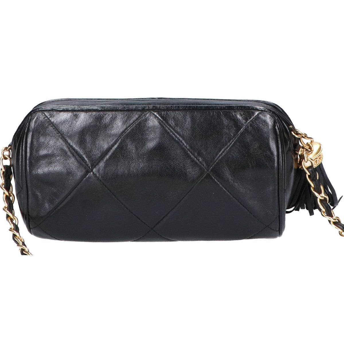 Chanel Quilted Leather Fringe Chain Shoulder Bag