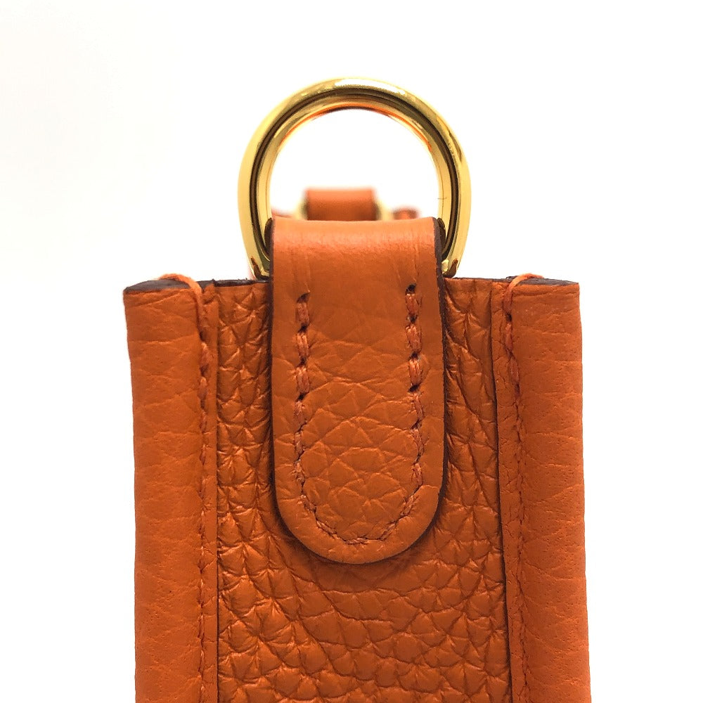 HERMES Shoulder Bag Taurillon Clemence Orange Evelyn TPM Women  d