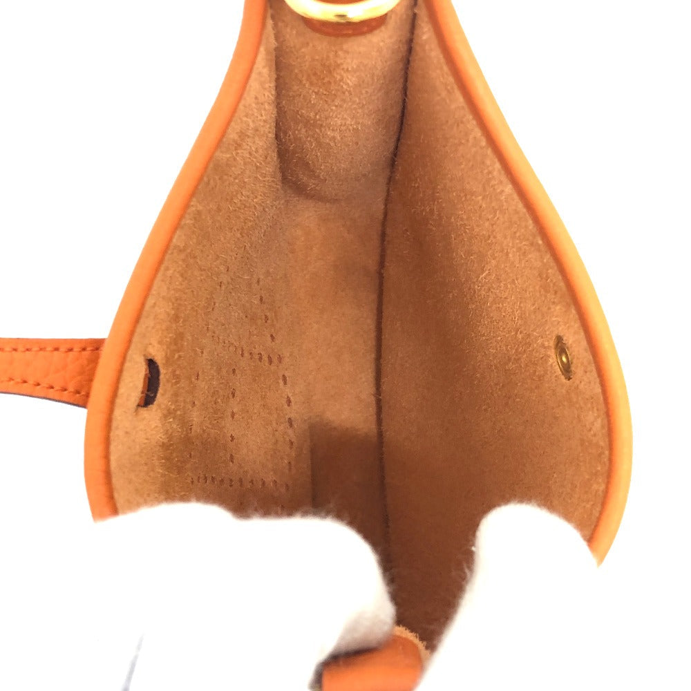 HERMES Shoulder Bag Taurillon Clemence Orange Evelyn TPM Women  d