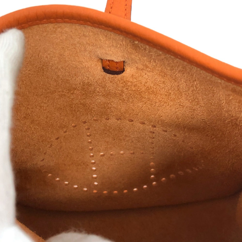 HERMES Shoulder Bag Taurillon Clemence Orange Evelyn TPM Women  d