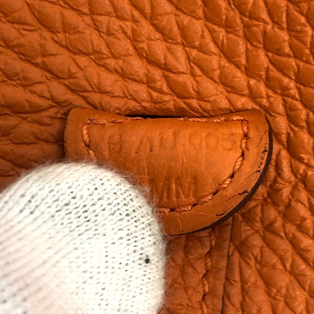 HERMES Shoulder Bag Taurillon Clemence Orange Evelyn TPM Women  d
