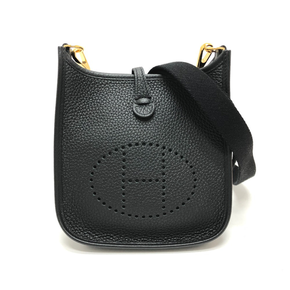 HERMES Shoulder Bag H069426CK Taurillon Clemence black Evelyn TPM Amazone Women  d