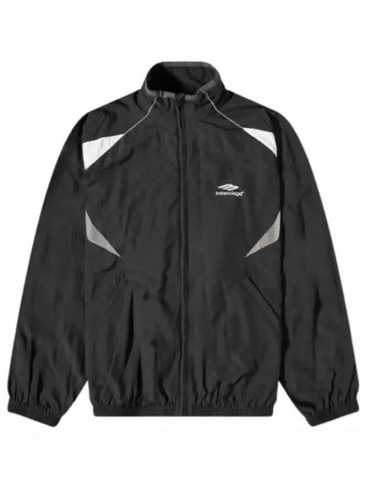 Luxury Balenciaga Trending 2025 3B Sports Icon Medium Fit Track Jacket Black