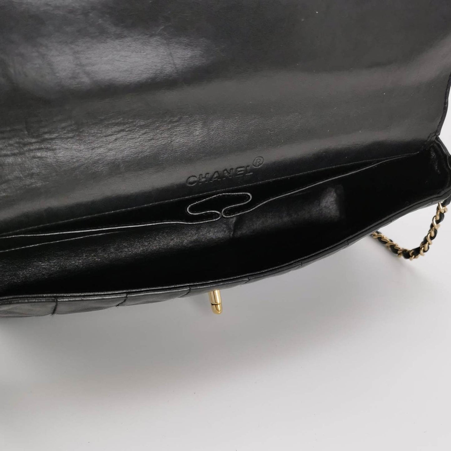 Chanel East West Chocolate Bar Black Leather