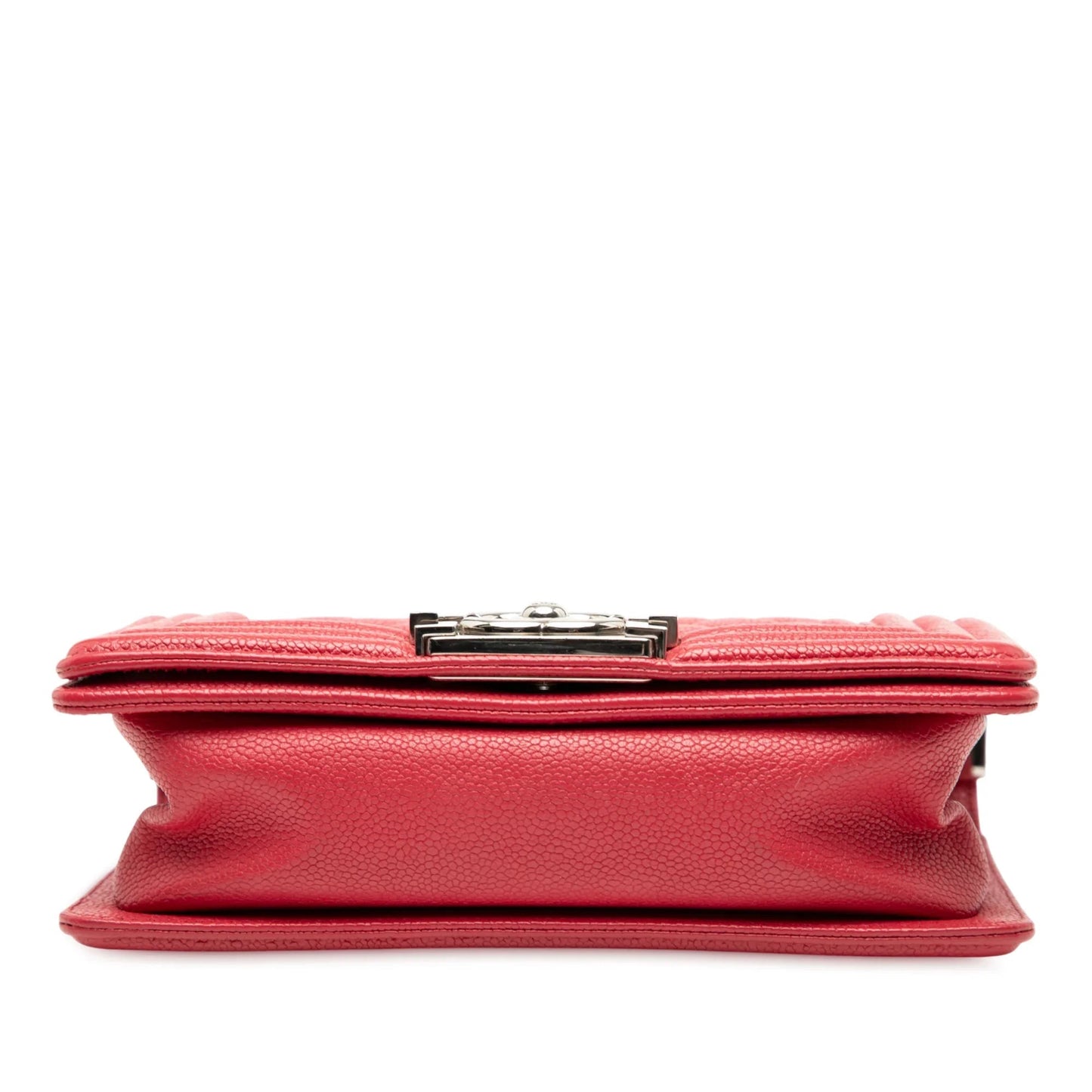 Red Chanel Small Quilted Caviar Boy Flap Crossbody Bag
