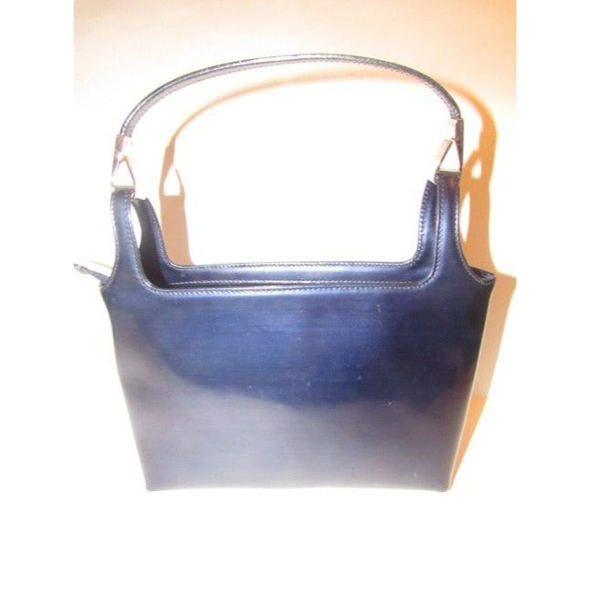 Gucci   Navy Blue Glossy Patent Leather And Satchel