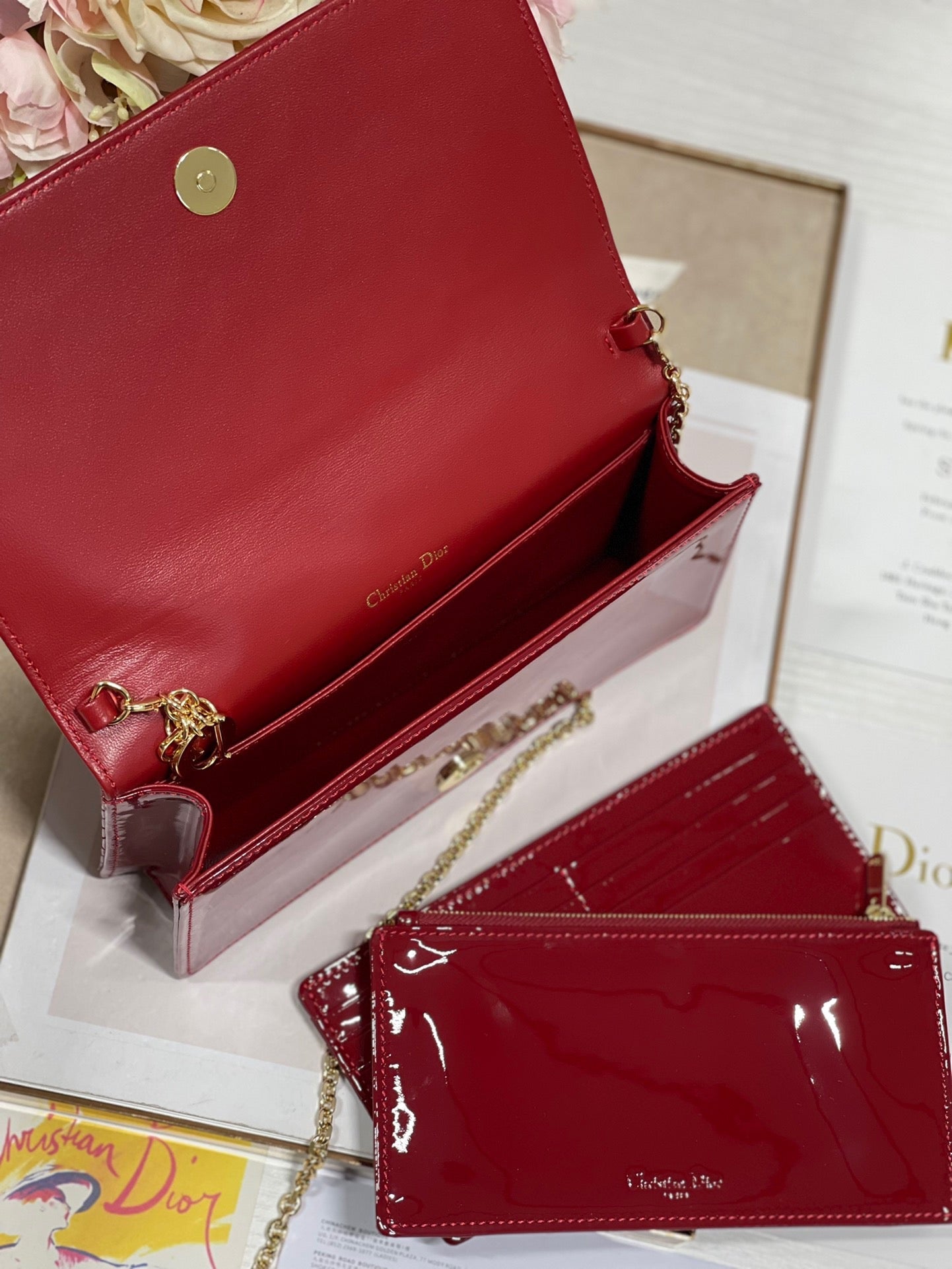 Top Quality Lady Pouch Red, For Women, Womens Handbags 8.5in/21.5cm CD S0204OVRB_M323