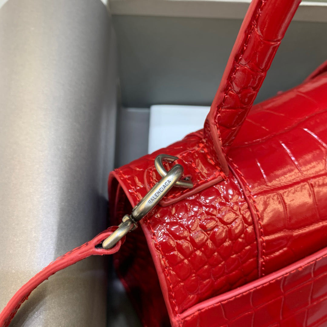 Top Quality Hourglass Small Handbag In Red, For Women,  Bags 9in/23cm