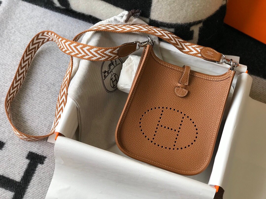 Top Quality Evelyne 16 Amazone Bag Brown With SiTop Qualityer-Toned Hardware For Women, Shoulder And Crossbody Bags 6.3in/16cm