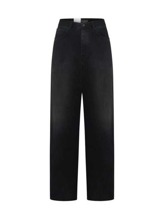 Luxury Balenciaga Trending 2025 Denim Straight Pants 767977TNW111672 SUNBLEACHED BLACK