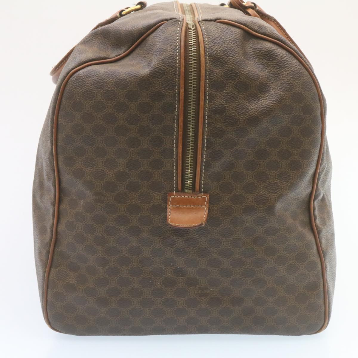Luxury CELINE Macadam Canvas Boston Bag Brown  28060