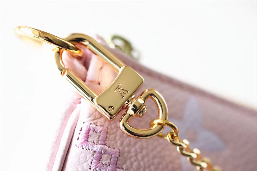 Top Quality Mini Pochette Accessoires Monogram Empreinte Pink For Women, Womens Handbags, Shoulder Bags And Crossbody Bags 6.1in/15.5cm Top Quality