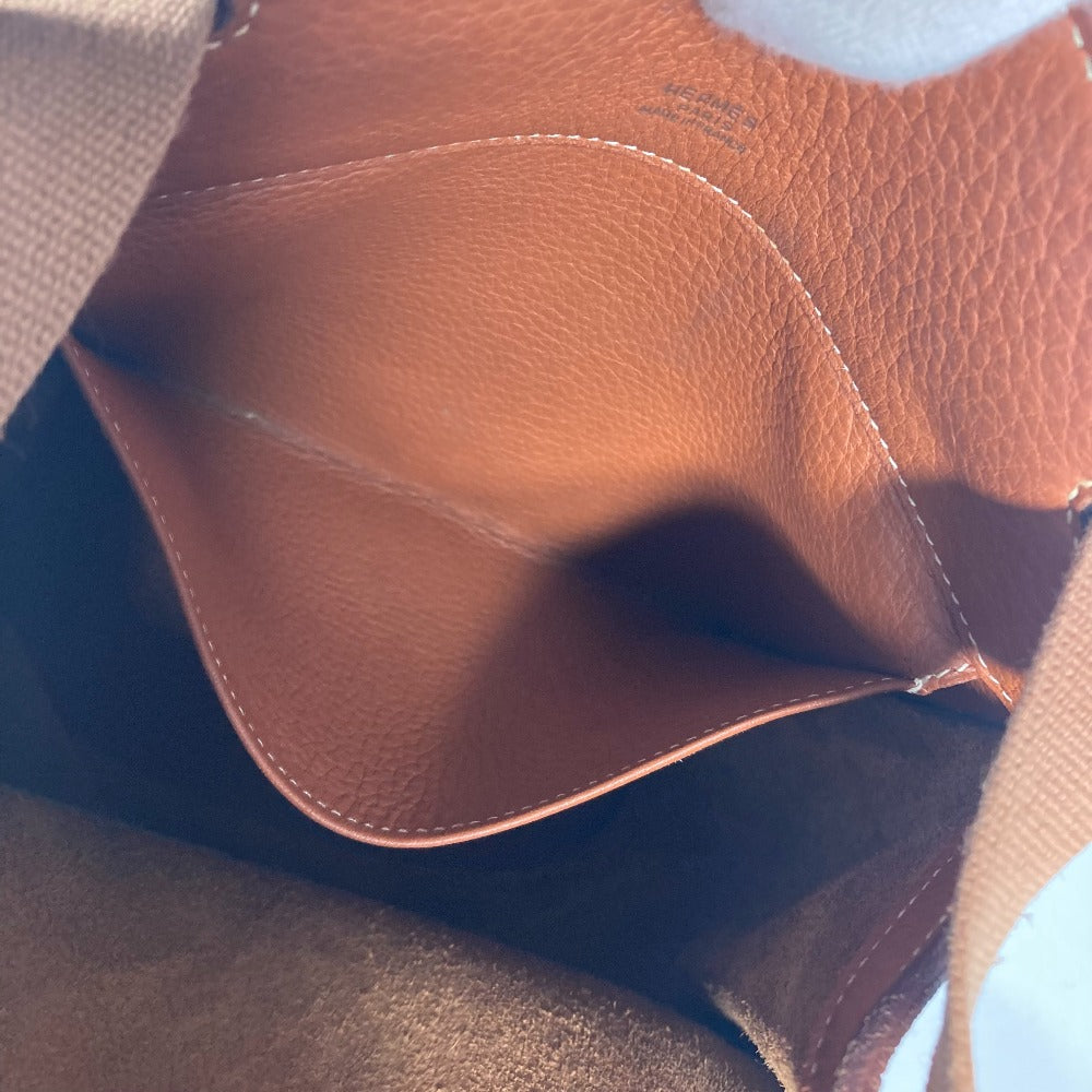 HERMES Backpack leather Brown Sherpa PM Women  d