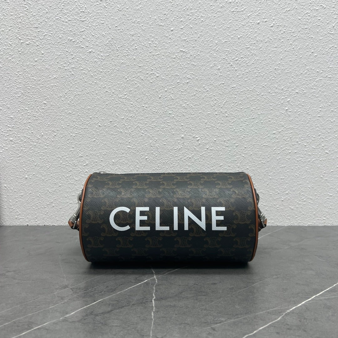 Top Quality Cylinder Bag In Triomphe Canvas Tan For Women 9in/22cm 110052EJF.04LI