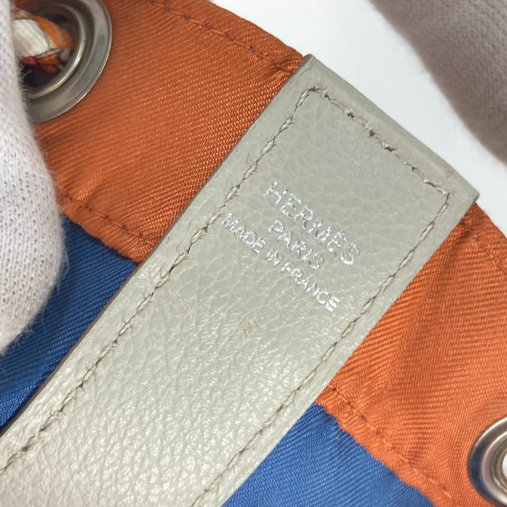 HERMES Shoulder Bag Silk, Leather Orange Shoulder soie cool 22 brides de gala Women  d
