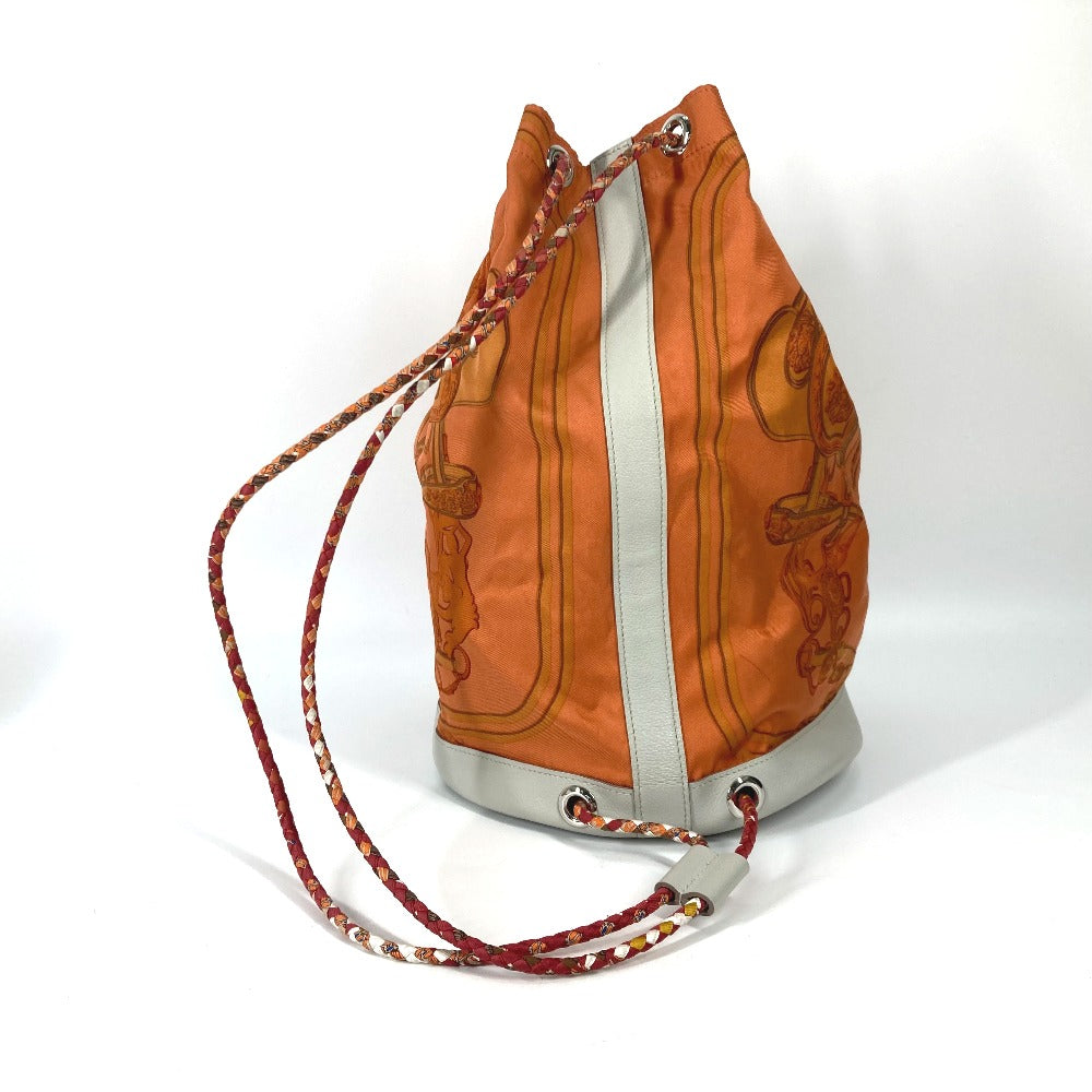 HERMES Shoulder Bag Silk, Leather Orange Shoulder soie cool 22 brides de gala Women  d