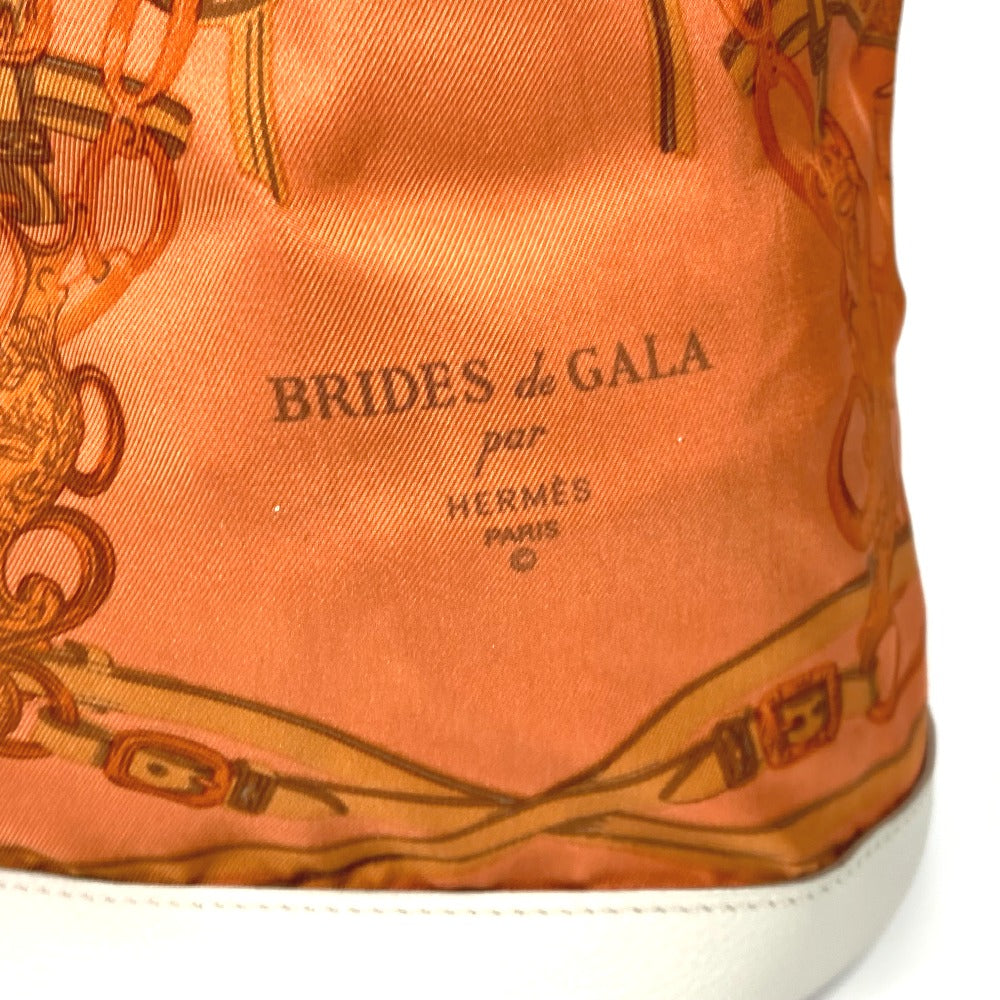 HERMES Shoulder Bag Silk, Leather Orange Shoulder soie cool 22 brides de gala Women  d