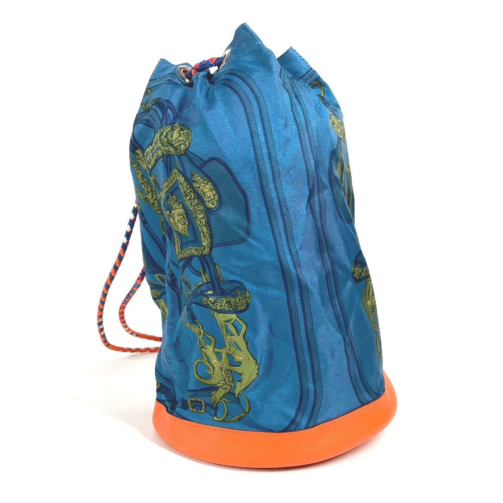 HERMES Shoulder Bag Silk, Leather Orange Sowacool 22 Drawstring Bag Women  d