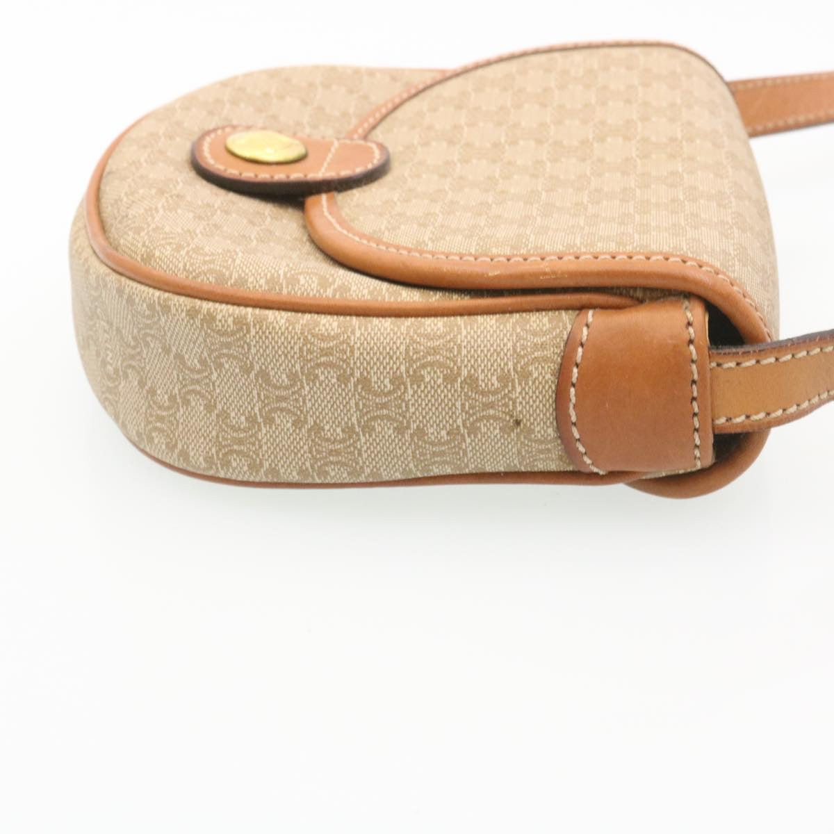 Luxury CELINE Macadam Canvas Shoulder Bag Brown  28459